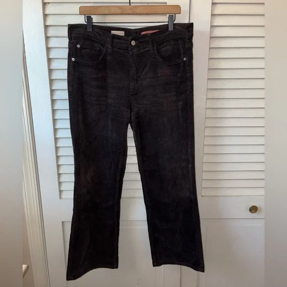 Pilcro by Anthropologie Cropped Brown Corduroy Bootcut Pants size 31 - Picture 2 of 6